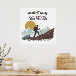 Póster Las montañas no se mueven, pero se puede