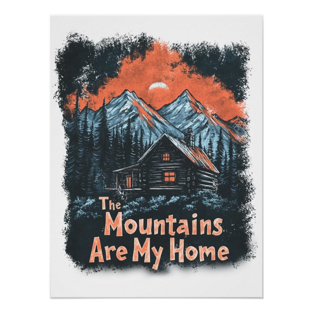 Póster Las montañas son mi hogar (Anverso)