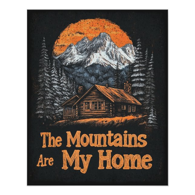 Póster Las montañas son mi hogar (Anverso)