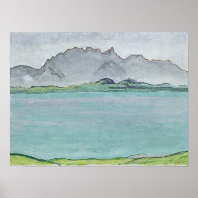 Póster Las montañas Stockhorn y el lago Thun, 1911 (Frente)