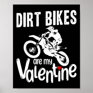 Póster Las motos de tierra divertidas el día de San Valen