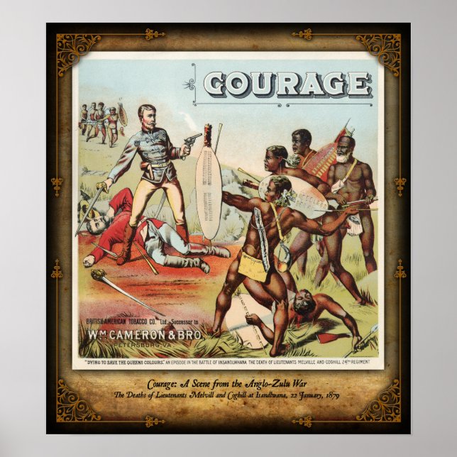 Póster Las muertes de Melvill y Coghill en Isandlwana (Frente)