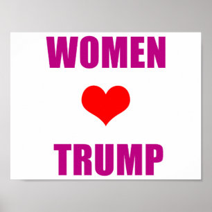 Póster Las mujeres aman a Trump para Trump
