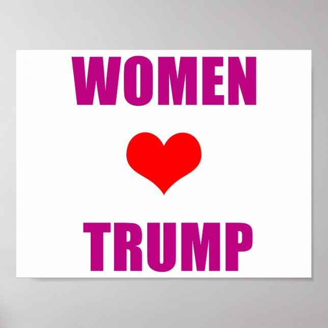 Póster Las mujeres aman a Trump para Trump (Frente)