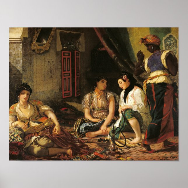 Póster Las mujeres de Argel en su apartamento, 1834 (Frente)