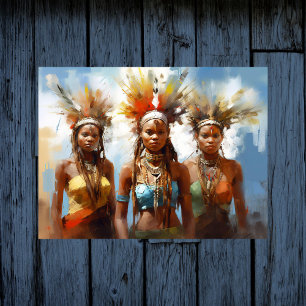 Póster Las mujeres de la tribu karo cautivadoras - las im