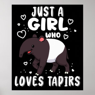 Póster Las mujeres de Tapir Cute Regalos Chicas Tapir