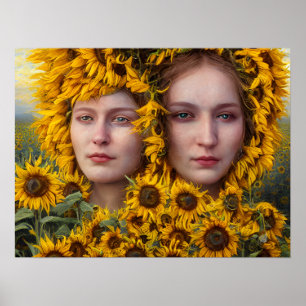 Póster Las mujeres del girasol