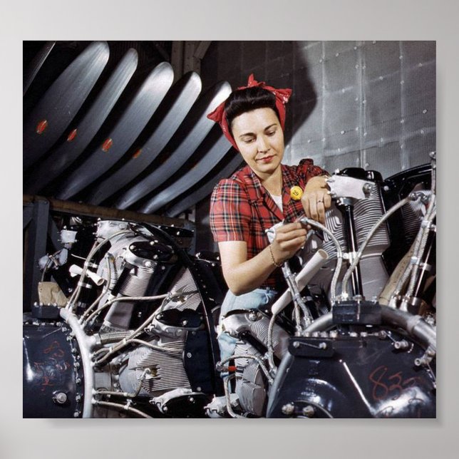 Póster Las mujeres en la segunda guerra (Frente)