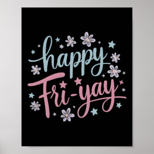 Póster Las mujeres felices viernes enamoradas del profeso