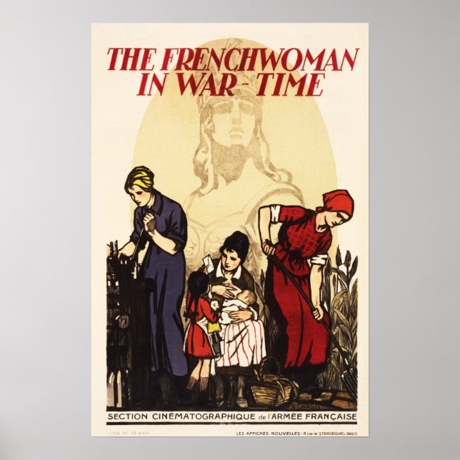 Póster Las mujeres francesas en la película de propaganda (Frente)