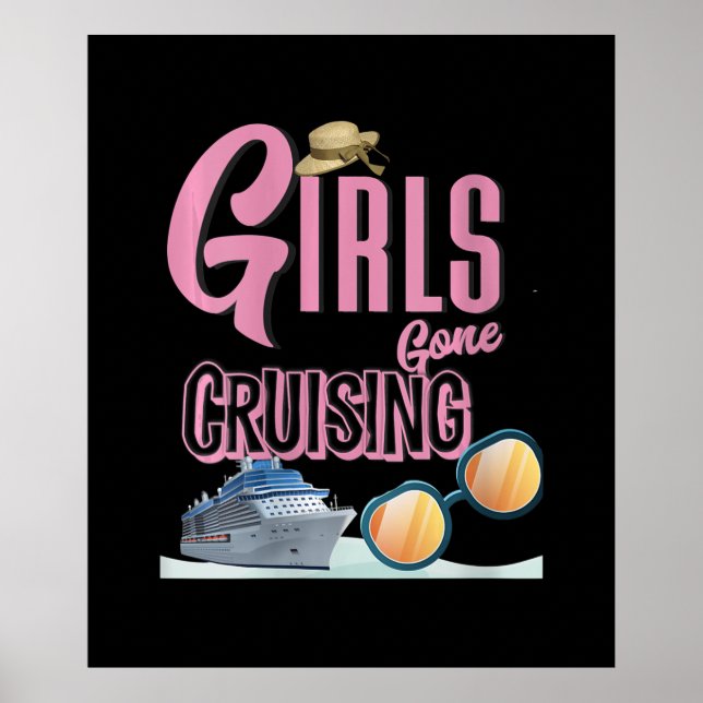 Póster Las mujeres Gorras Chicas se fueron de crucero (Frente)