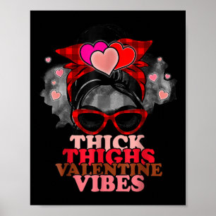 Póster Las mujeres gruesas pesas San Valentín vibra desor