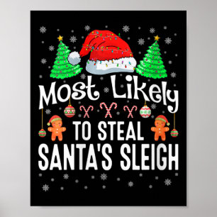 Póster Las mujeres más propensas a robar la Sleigh Christ