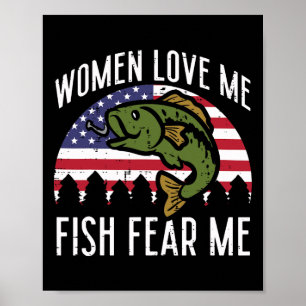 Póster Las Mujeres Me Aman Miedo Pescador Patriótico Band