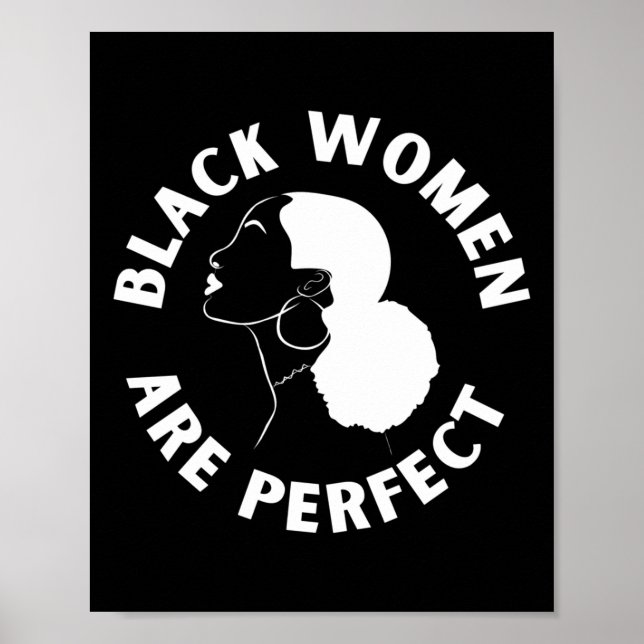 Póster Las mujeres negras son Pegatinas perfectas (Frente)