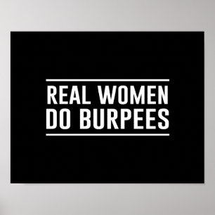 Póster Las mujeres reales hacen Burpees