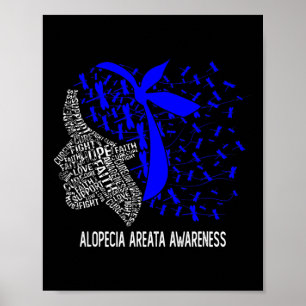 Póster Las Mujeres Regalos Que Usamos Azules Para Alopeci