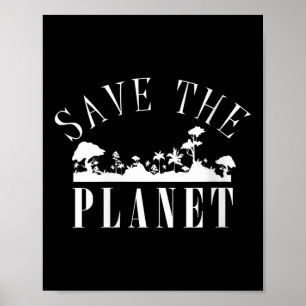 Póster Las mujeres salvan la protección ambiental del pla