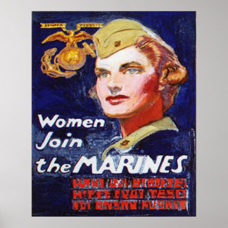 Póster Las mujeres se unen a las MARINAS