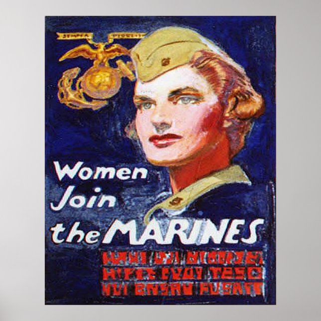 Póster Las mujeres se unen a las MARINAS (Frente)