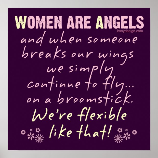 Póster Las mujeres son ángeles (Frente)