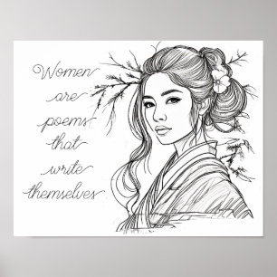 Póster Las mujeres son poemas que se escriben a sí mismas
