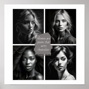 Póster Las mujeres son poemas que se escriben a sí mismas
