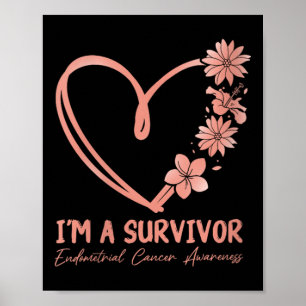 Póster Las Mujeres Soy Sobreviviente. Conciencia sobre el