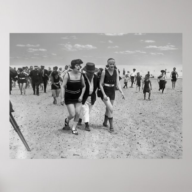 Póster Las mujeres violan la Ley de decencia de bañistas  (Frente)