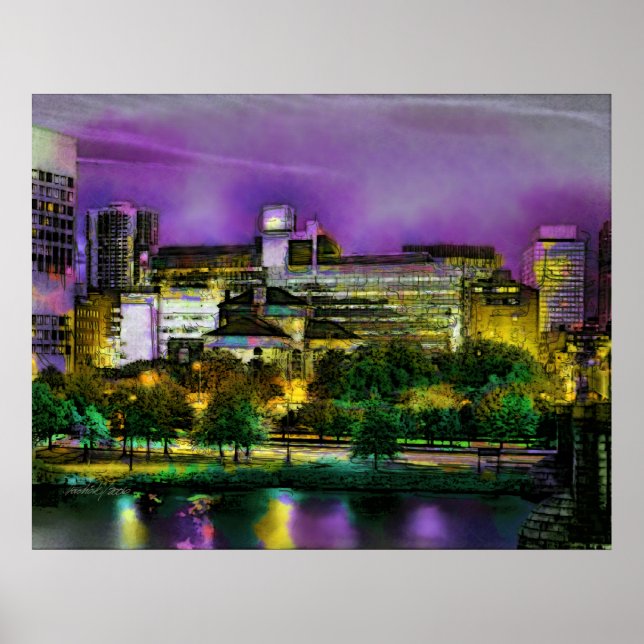 Póster Las noches de Boston de Pachek (Frente)