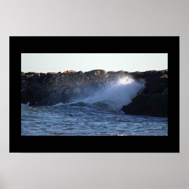 Póster Las olas de Manahawkin golpean al Poster de Jetty (Frente)