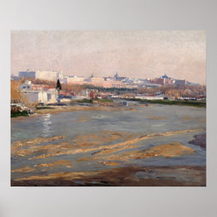 Póster Las orillas del río Manzanares, 1912 (petróleo en