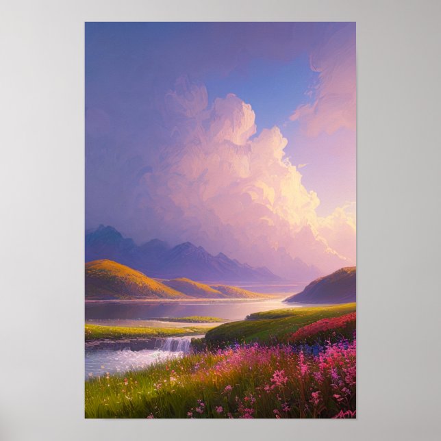 Póster Las pacíficas aguas del valle (Frente)