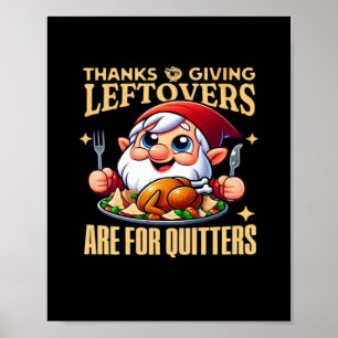 Póster Las Palabras De Acción De Gracias Son Para Quitter