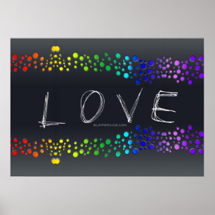 Póster Las palabras de amor de SlipperyJoe los puntos de