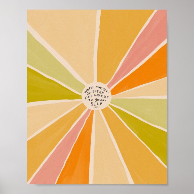 Póster Las palabras importan. Así Que Háganse Palabras Am (Frente)