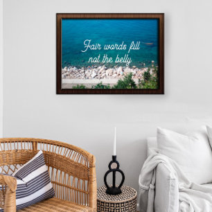 Póster Las palabras justas no llenan al poster del prover