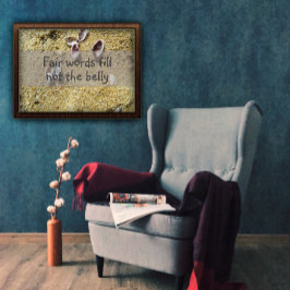 Póster Las palabras justas no llenan la sabiduría del vie