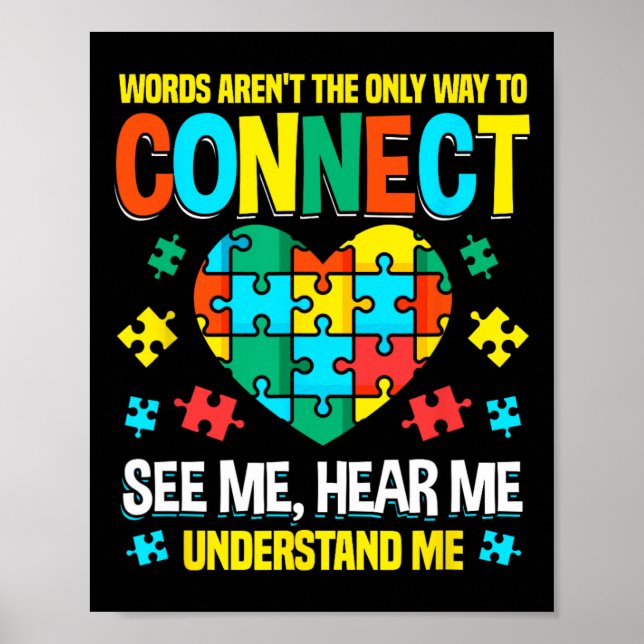 Póster Las palabras no son la única manera de conectar el (Frente)