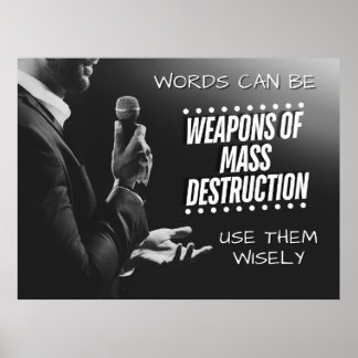 Póster Las palabras pueden ser armas de destrucción masiv