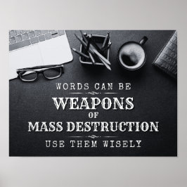 Póster Las palabras pueden ser armas de destrucción masiv