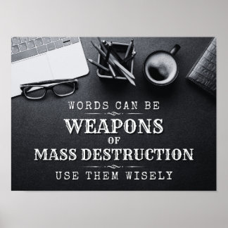 Póster Las palabras pueden ser armas de destrucción masiv