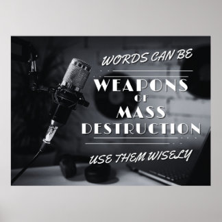 Póster Las palabras pueden ser armas de destrucción masiv