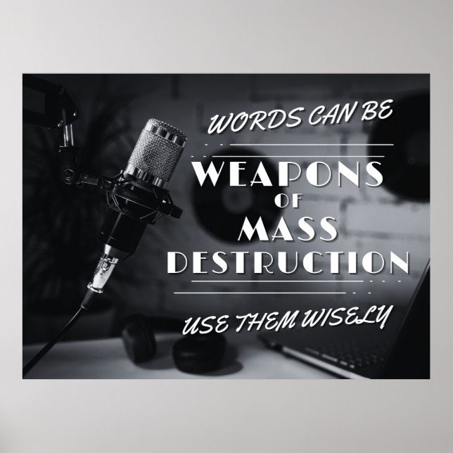 Póster Las palabras pueden ser armas de destrucción masiv (Frente)