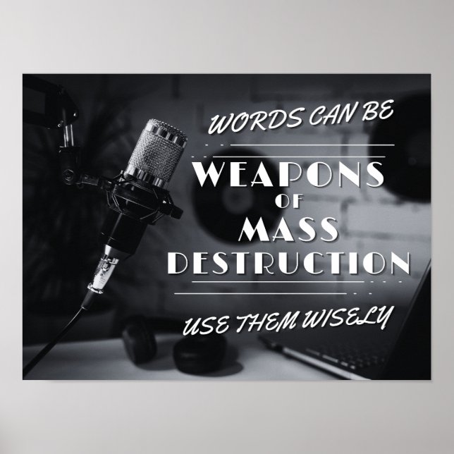 Póster Las palabras pueden ser armas de destrucción masiv (Frente)