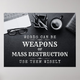 Póster Las palabras pueden ser armas de destrucción masiv