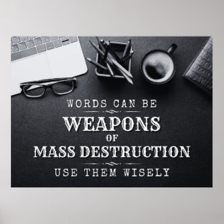 Póster Las palabras pueden ser armas de destrucción masiv