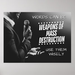 Póster Las palabras pueden ser armas de destrucción masiv