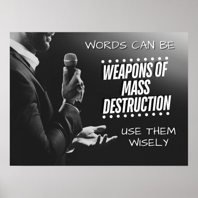 Póster Las palabras pueden ser armas de destrucción masiv (Frente)